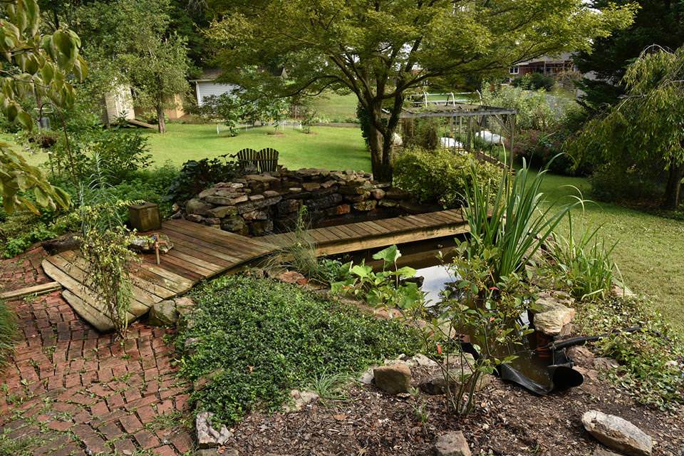Backyard Pond Liner Install