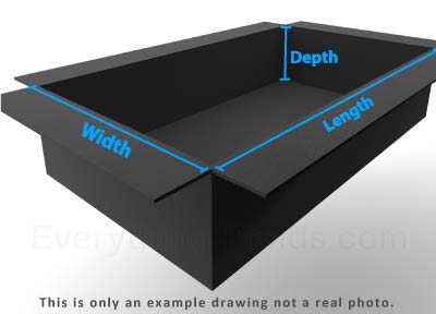 Rectangular drop-in pond liner