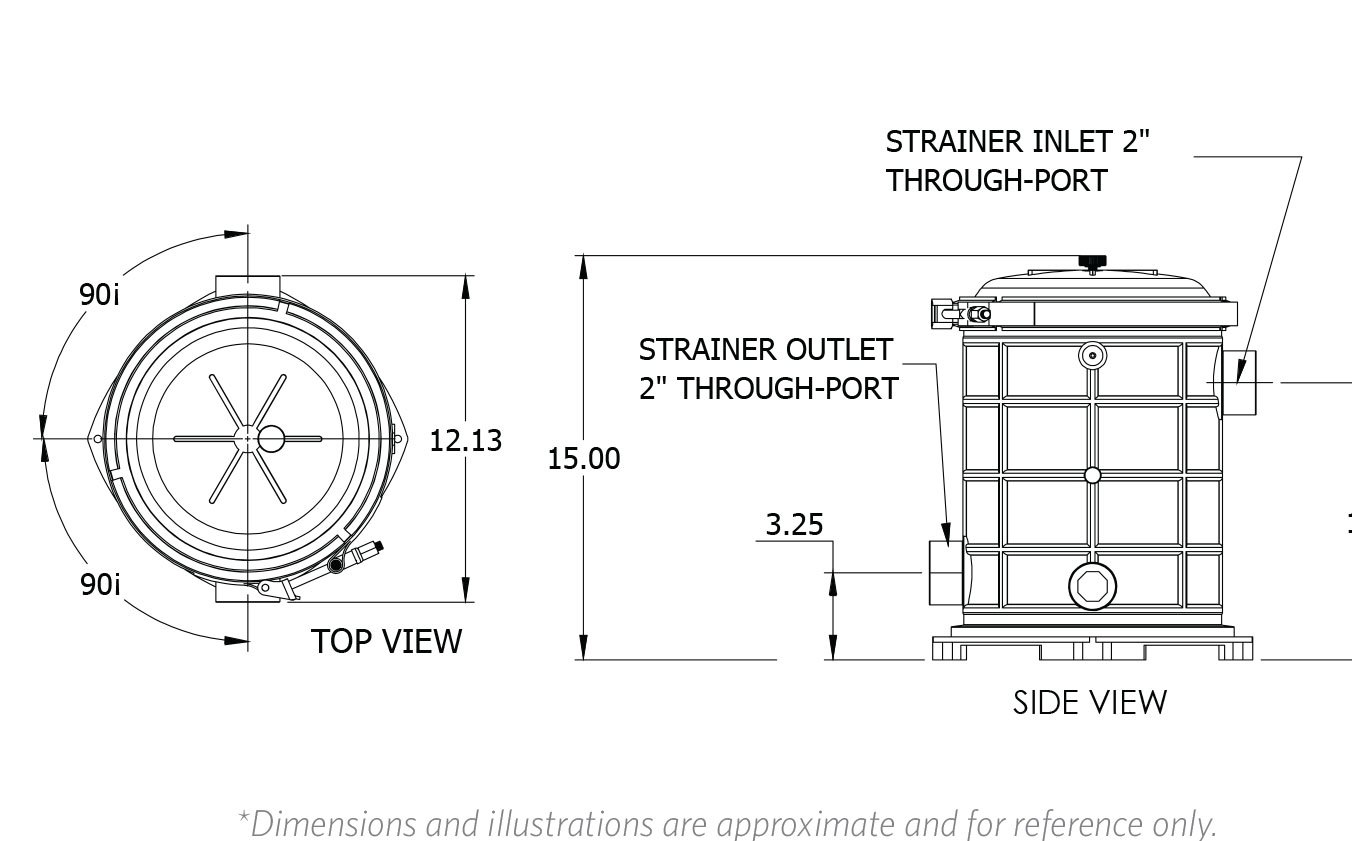Sequence PurFlo Strainer Basket/Priming Pot 2 In 500 ci